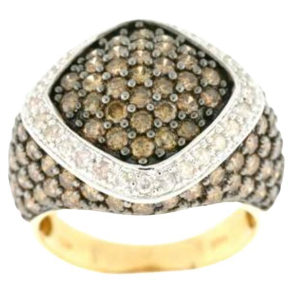 Grand Sample Sale Ring Featuring Chocolate Diamonds, Vanilla Diamonds For Sale
