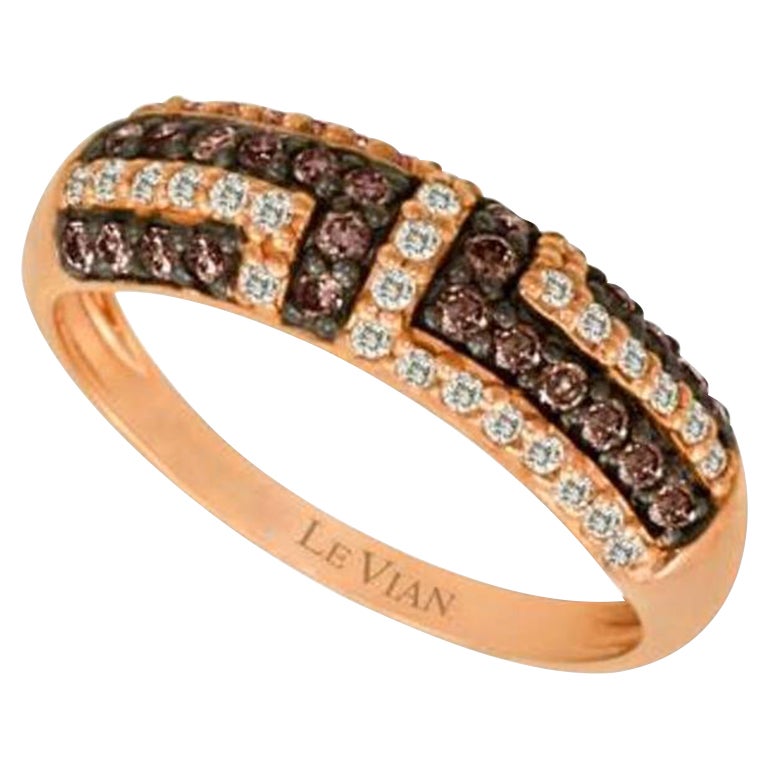Gran Anillo de Venta de Muestras con Diamantes de Chocolate, Conjunto de Diamantes de Vainilla
