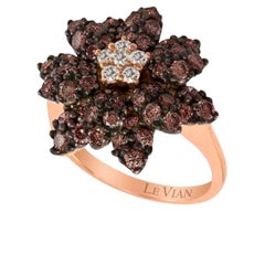 Grand Sample Sale Ring featuring Chocolate Diamonds , Vanilla Diamonds set