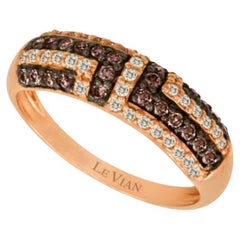Großer Grand Sample Sale-Ring mit schokoladenfarbenen Diamanten und vanillefarbenen Diamanten besetzt