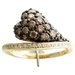 Anello Grand Sample Sale con diamanti al cioccolato e diamanti alla vaniglia incastonati