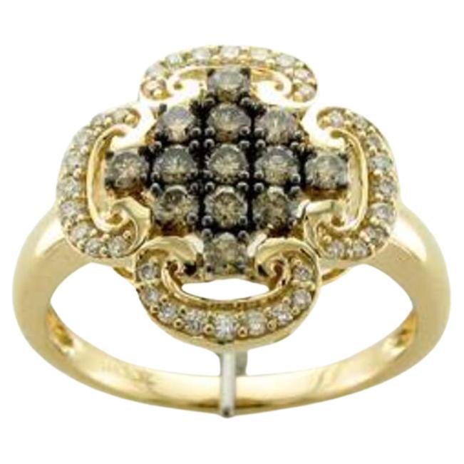 Grand Sample Sale Ring featuring Chocolate Diamonds , Vanilla Diamonds set   For Sale