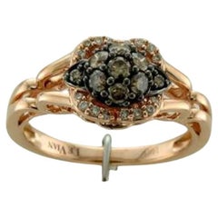 Anello Grand Sample Sale con diamanti al cioccolato e diamanti alla vaniglia incastonati