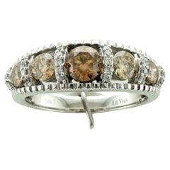 Anello Grand Sample Sale con diamanti al cioccolato e diamanti alla vaniglia incastonati
