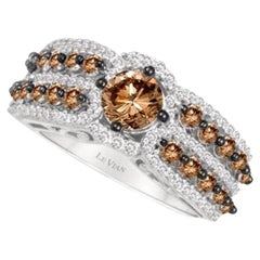 Grand Sample Sale Ring featuring Chocolate Diamonds , Vanilla Diamonds set