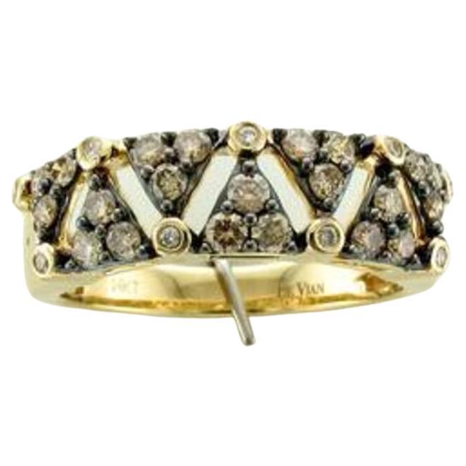 Gran Anillo de Venta de Muestras con Diamantes de Chocolate, Conjunto de Diamantes de Vainilla