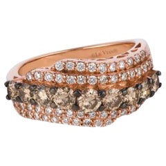 Grand Sample Sale Ring Featuring Chocolate Diamonds, Vanilla Diamonds Set