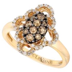 Anello Grand Sample Sale con diamanti al cioccolato e diamanti alla vaniglia incastonati