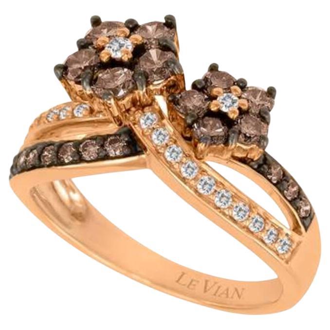 Grand Sample Sale Ring Featuring Chocolate Diamonds, Vanilla Diamonds Set in