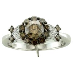 Bague de vente Grand chantillon avec diamants chocolat, diamants Vanilla sertis 