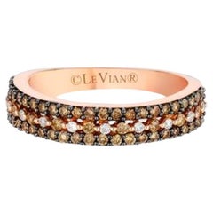 Bague de vente en gros chantillon avec diamants chocolat et diamants Vanilla sertis