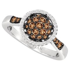 Grand Sample Sale Ring Featuring Chocolate Diamonds, Vanilla Diamonds Set