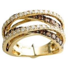 Grand Sample Sale Ring Featuring Chocolate Diamonds, Vanilla Diamonds Set