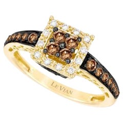 Grand Sample Sale Ring mit Schokoladen-Diamanten, Vanille-Diamanten-Set