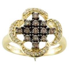 Grand Sample Sale Ring featuring Chocolate Diamonds , Vanilla Diamonds set in