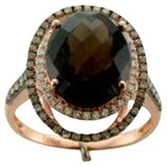 Grand Sample Sale Ring Featuring Chocolate Quartz Chocolate Diamonds