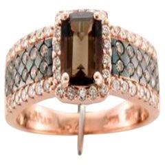 Grand Sample Sale Ring Featuring Chocolate Quartz Chocolate Diamonds, Vanilla