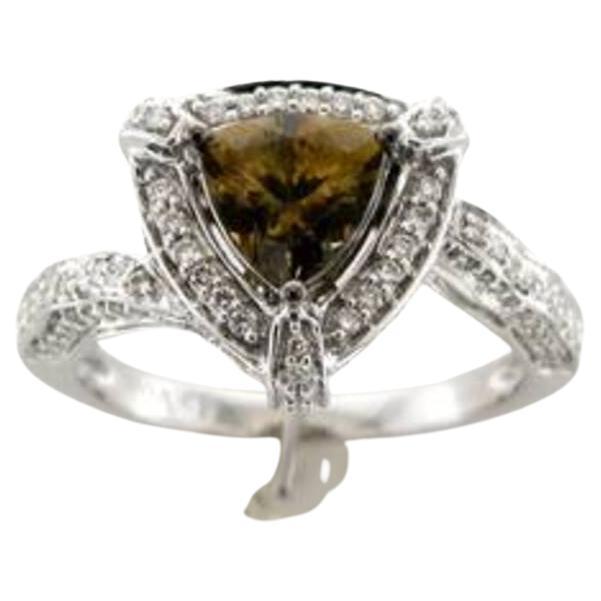 Grand Sample Sale Ring Featuring Chocolate Tanzanite Vanilla Diamonds Set For Sale