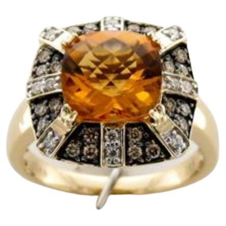 Grand Sample Sale Ring featuring Cinnamon Citrine Chocolate Diamonds For Sale