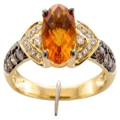 Grand Sample Sale Ring featuring Cinnamon Citrine Vanilla Diamonds , Chocolate