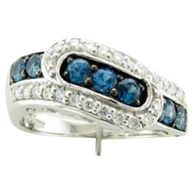 Grand Sample Sale Ring featuring Cornflower Sapphire Vanilla Diamonds set  