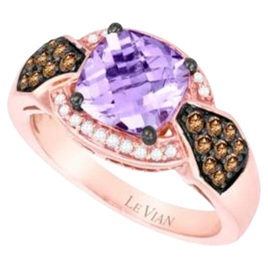Grand Sample Sale Ring Featuring Cotton Candy Amethyst Chocolate Diamonds For Sale