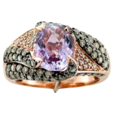 Grand Sample Sale Ring featuring Cotton Candy Amethyst Chocolate Diamonds For Sale