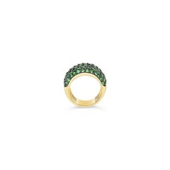 Grand Sample Sale Ring Featuring Forest Green Tsavorite Set in 14K Honey Gold