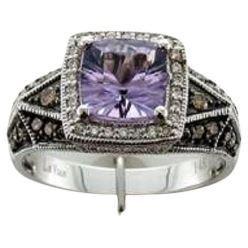 Grand Sample Sale Ring Featuring Grape Amethyst Chocolate Diamonds For Sale
