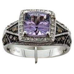 Grand Sample Sale Ring Featuring Grape Amethyst Chocolate Diamonds