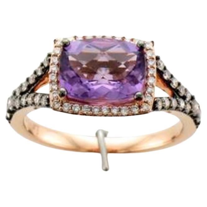 Grand Sample Sale Ring Featuring Grape Amethyst Chocolate Diamonds For Sale