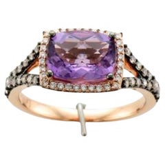 Grand Sample Sale Ring Featuring Grape Amethyst Chocolate Diamonds
