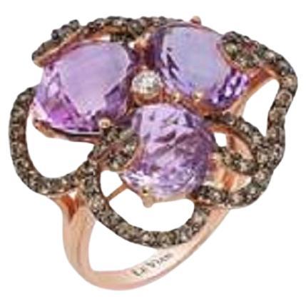 Großer Grand Sample Sale-Ring mit Trauben- Amethyst, Bonbon- Amethyst aus Baumwolle