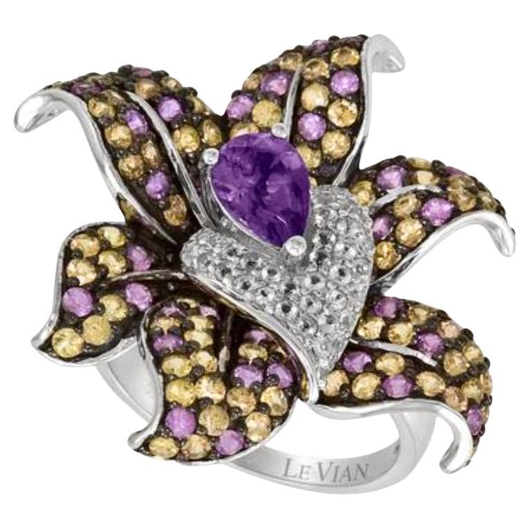 Grand Sample Sale Ring Featuring Grape Amethyst, Yellow Sapphire For Sale