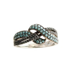Grand Sample Sale Ring featuring Iced Blue Diamonds , Blackberry Diamonds