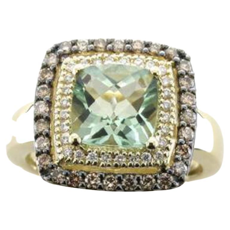 Grand Sample Sale Ring featuring Mint Julep Quartz Chocolate Diamonds
