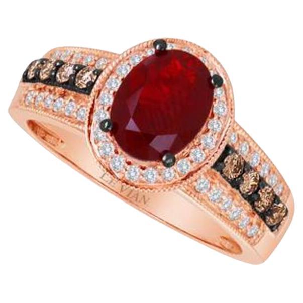 Grand Sample Sale Ring featuring Neon Tangerine Fire Opal Chocolate Diamonds For Sale