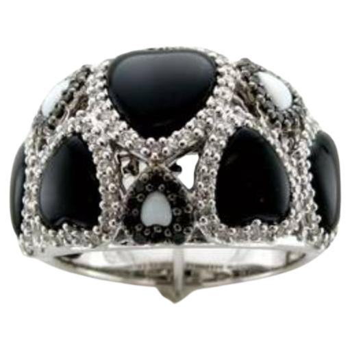 Grand Sample Sale Ring featuring Onyx, White Agate Blackberry Diamonds For Sale