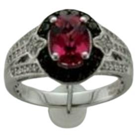 Grand Sample Sale Ring featuring Passion Fruit Tourmaline Blackberry Diamonds For Sale