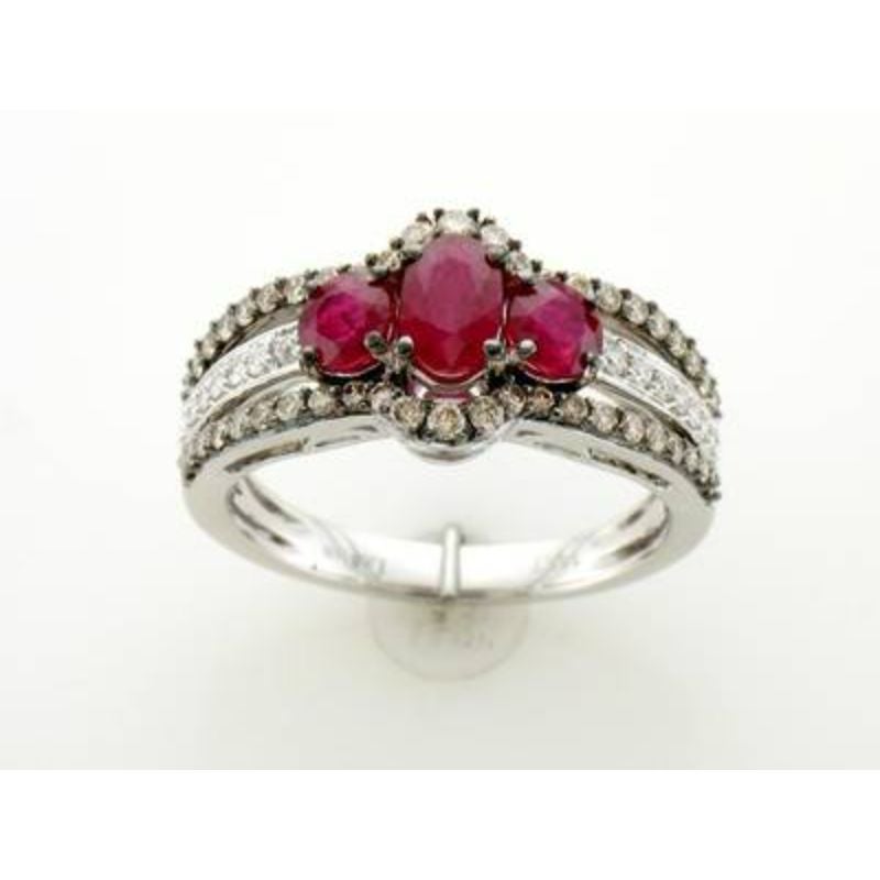 Grand Sample Sale Ring Featuring Passion Ruby Chocolate Diamonds For Sale