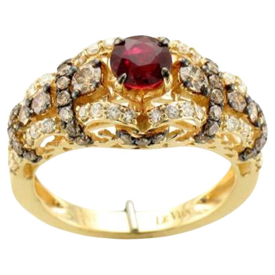 Grand Sample Sale Ring featuring Passion Ruby Chocolate Diamonds   For Sale