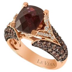 Grand Sample Sale Ring Featuring Raspberry Rhodolite Vanilla Diamonds