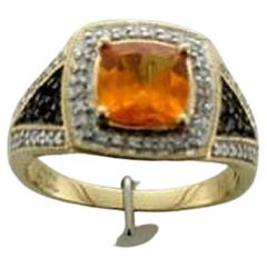 Grand Sample Sale Ring Featuring Spessartite, Chocolate Quartz Vanilla Diamonds