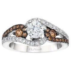 Grand Sample Sale Ring Featuring Vanilla Diamonds, Chocolate Diamonds