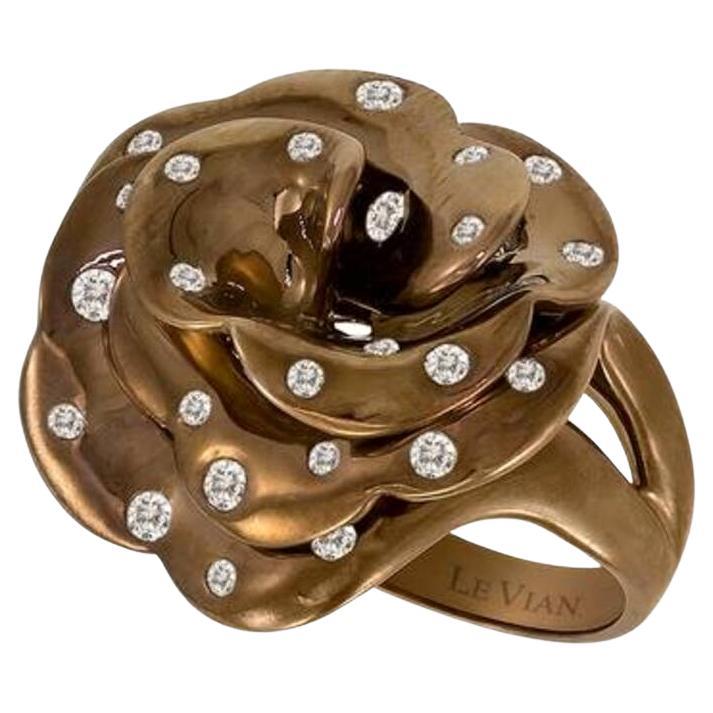 Grand Sample Sale Ring featuring Vanilla Diamonds set in 14K Chocolate Gold For Sale
