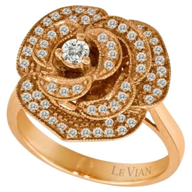 Grand Sample Sale Ring Featuring Vanilla Diamonds Set in 14K Strawberry Gold For Sale