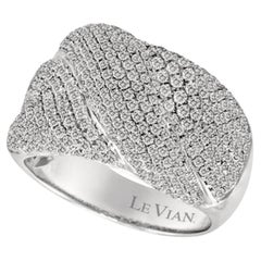 Bague de vente Grand Échantillon avec diamants Vanilla sertis en or Vanilla 18 carats