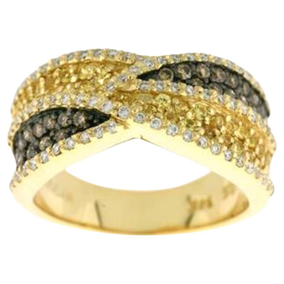 Grand Sample Sale Ring featuring Yellow Sapphire Chocolate Diamonds  For Sale