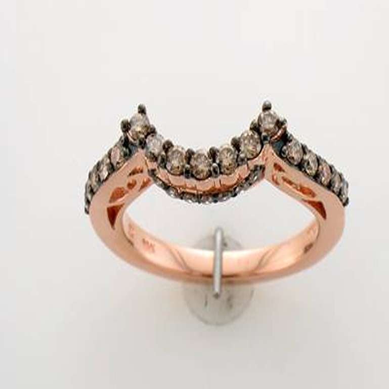 Grand Sample Sale Ring mit 1/2 kt. Schokoladenfarbene Diamanten in 14 Karat Erdbeergold gefasst