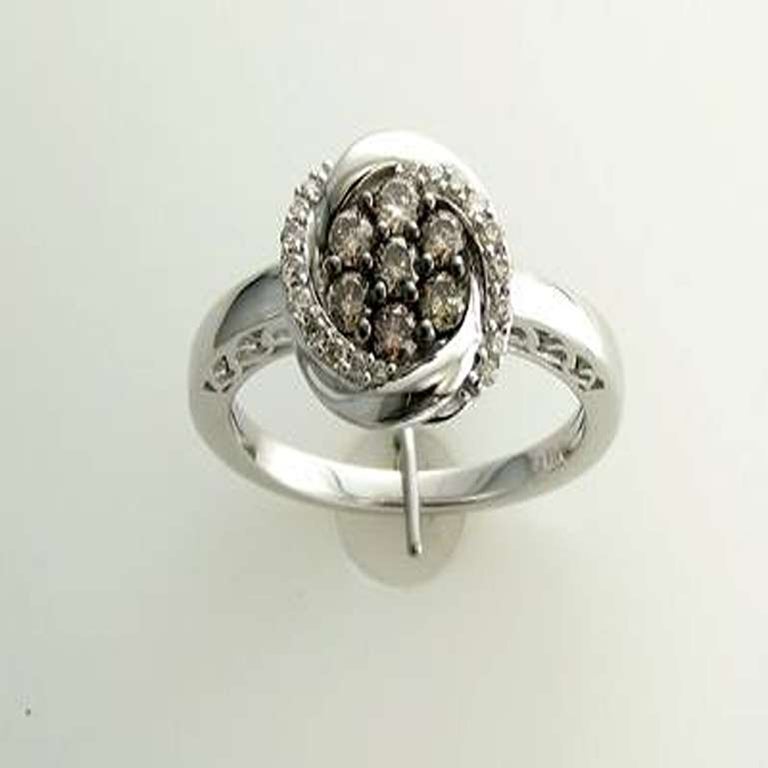 Grand Sample Sale Ring w/ 1/3cts, Chocolate and 1/10cts, Vanilla ...
